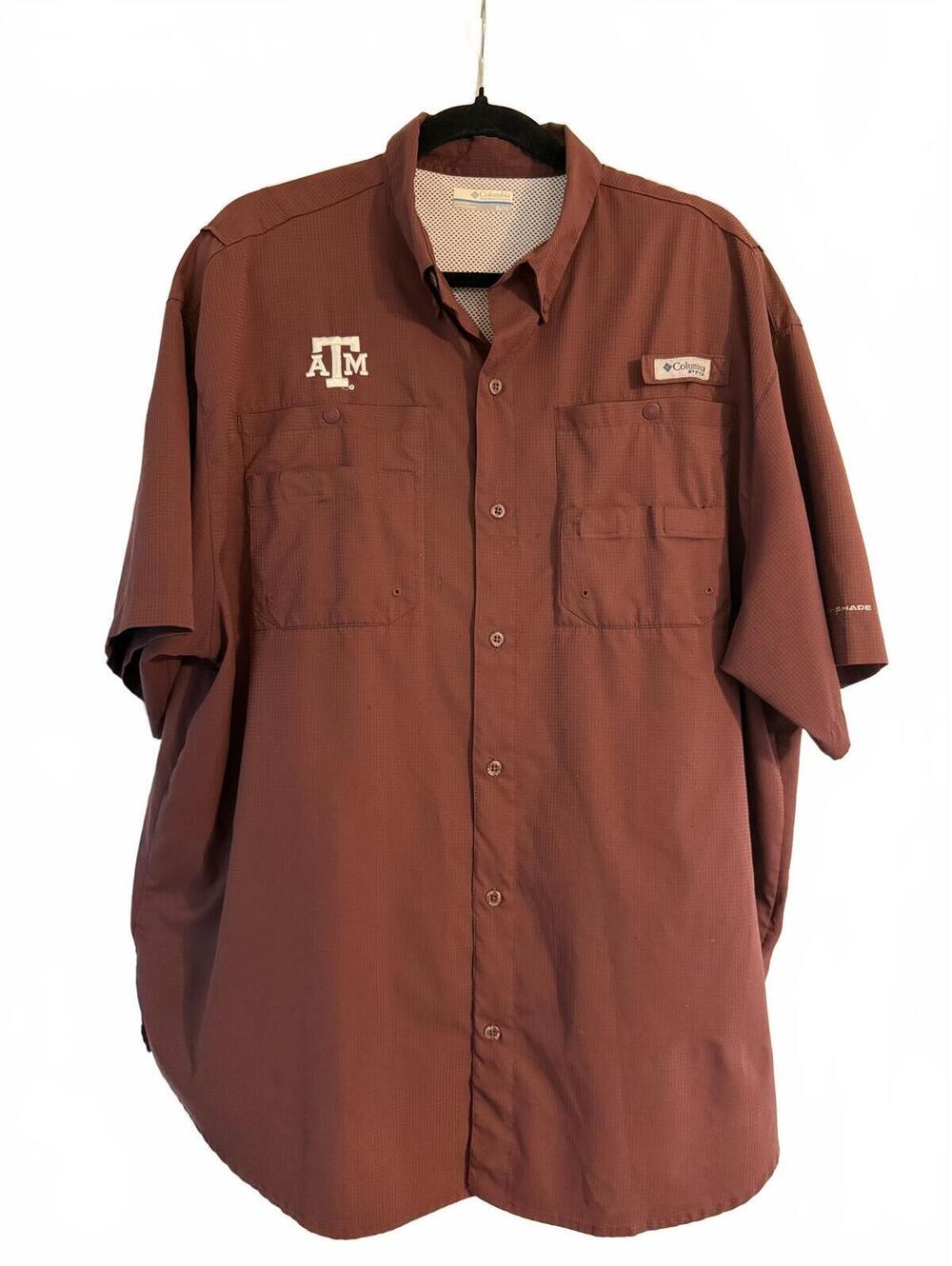 Columbia PFG Texas A&M Short Sleeve Size XL